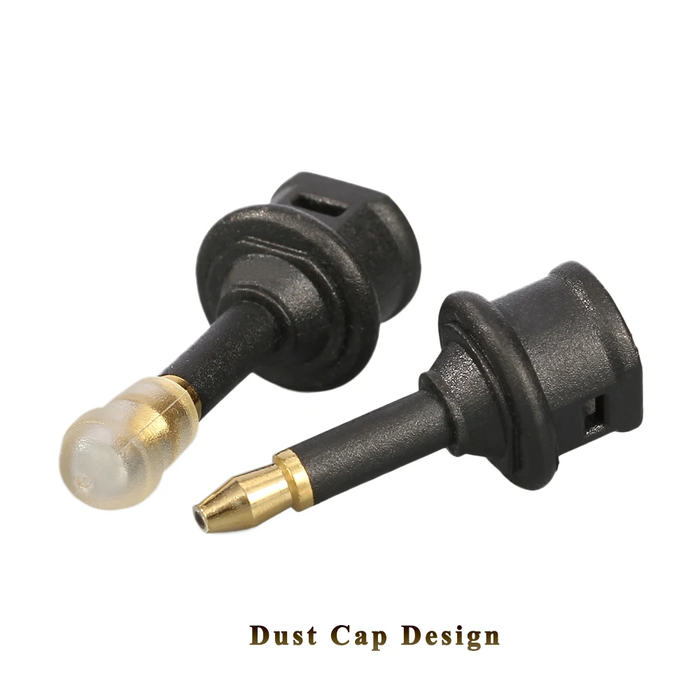 EMK 2pcs Toslink to Mini Toslink Adapter M/F 3.5 mm Optical Audio Cable Connectors for TV Box-6