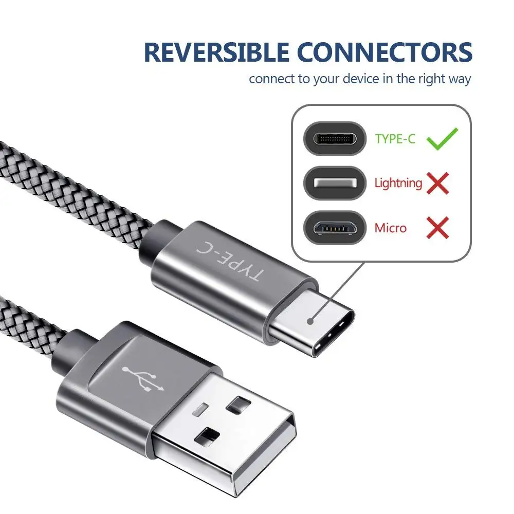 2m 3m USB Type C Cable fast Charging Battery Charger Wire Cord for Samsung Galaxy A51 A71 A5 A70 A81 M31 A12 S21 S10 S10E S9 A50-4