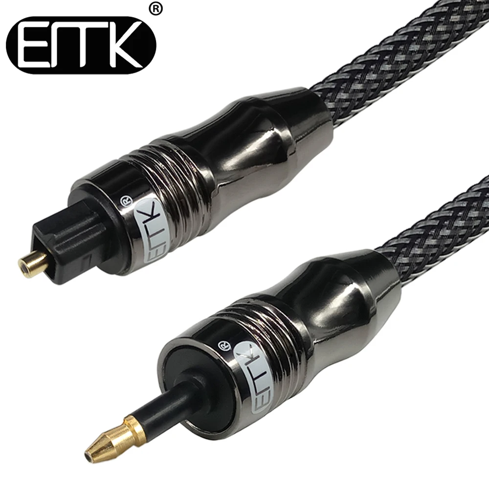 EMK Mini Toslink to Mini Toslink Cable 3.5mm SPDIF Cable toslink 3.5 to 3.5 Optical Audio Cable for Macbook DVD 3m 5m 8m 10m-4