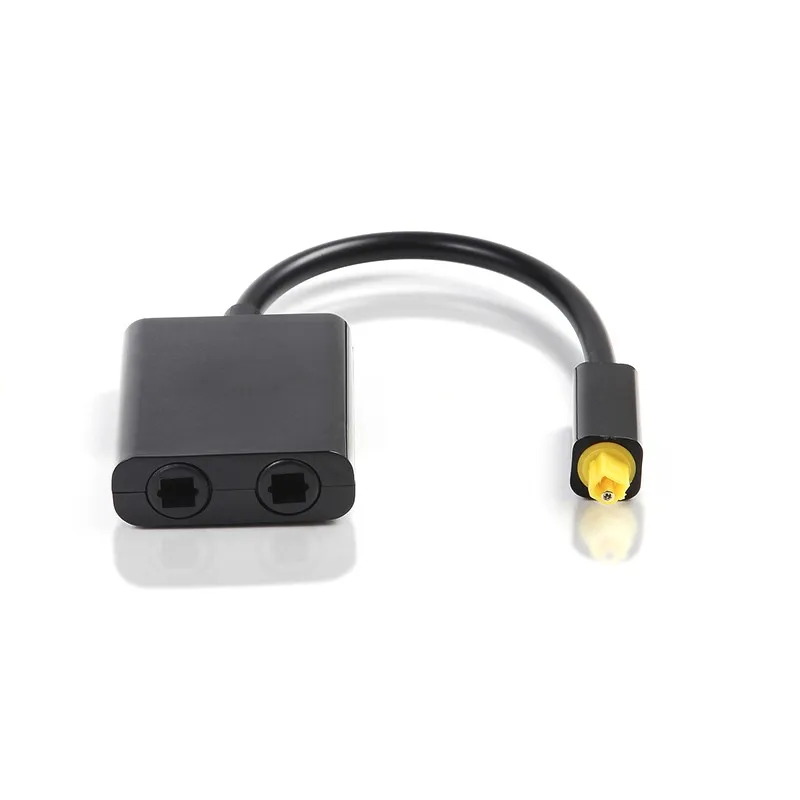 Digital SPDIF Optical Audio Splitter 2 Way Toslink Splitter Adapter 1 input 2 Output SPDIF Optical Cable Splitter Hub-3