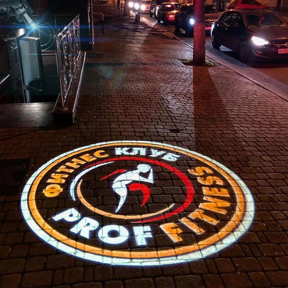 Custom Led Hd Indoor Door Head Projector Outdoor Waterproof Rotating Advertising Image Projection Lamp Gobo Logo Projector-6