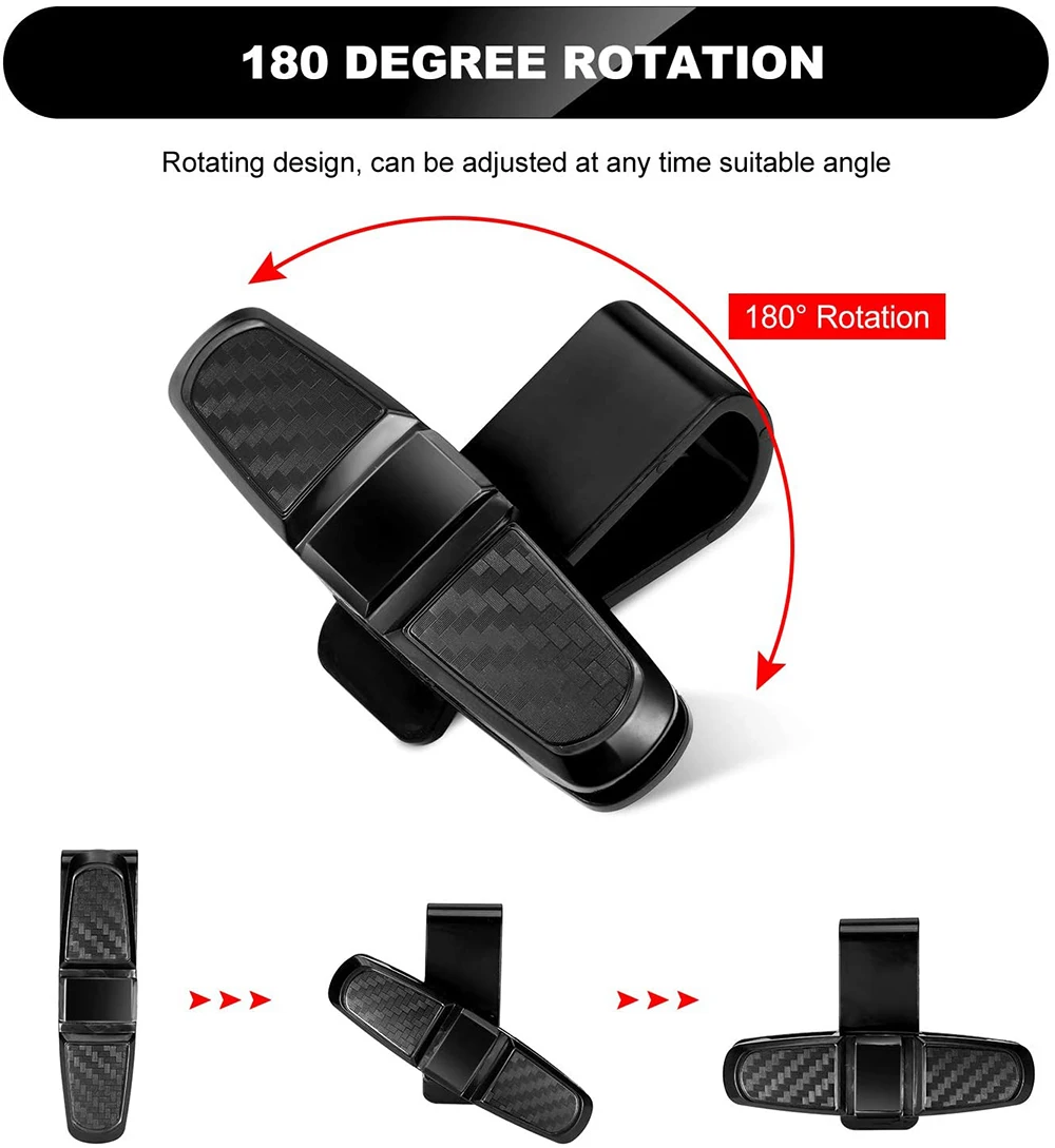 2Pcs Car Sun Visor Sunglasses Clip Car Glasses Holder Portable Ticket Card Clamp ABS Eyeglasses Case Car Accessories-4