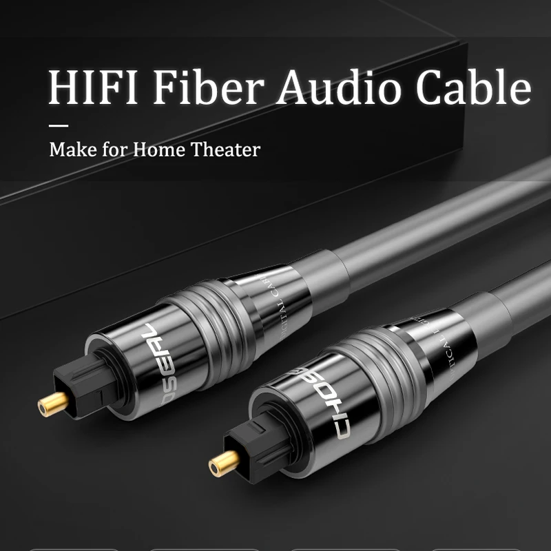 CHOSEAL Optical Digital Audio Cable Home Theater Fiber Optic Toslink Male to Male Speaker Cables For Playstation-2