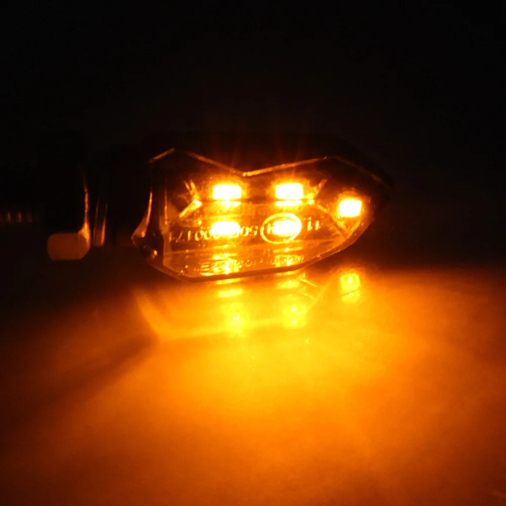 LED Turn Signal Light Super Bright 2pcs Motorcycle Mini Universal Led Motorbike  Lampe Amber Blinker LED Indicators Light-2