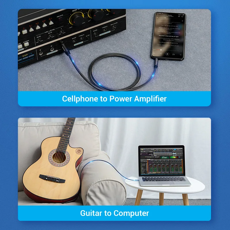 Vention 6.5 to 3.5 Jack Aux Cable Adapter for Speaker Guitar Amplifier TRS Audio Cable Jack 3.5mm to 6.5mm Audio Cable Auxiliar-5