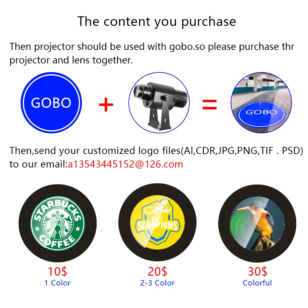 Customized 150W HD Indoor Door Head Outdoor ip67 Waterproof Rotating Advertising Image Projection Lamp Gobo Shop Logo Projector-4