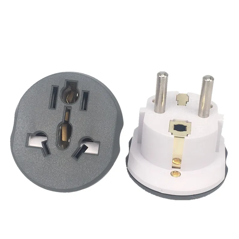 EU Plug Adapter US To EU Plug Adapter 16A 250V Universal Travel Adapter EU Socket AU UK CN To EU Korea Kr Wall Socket-5