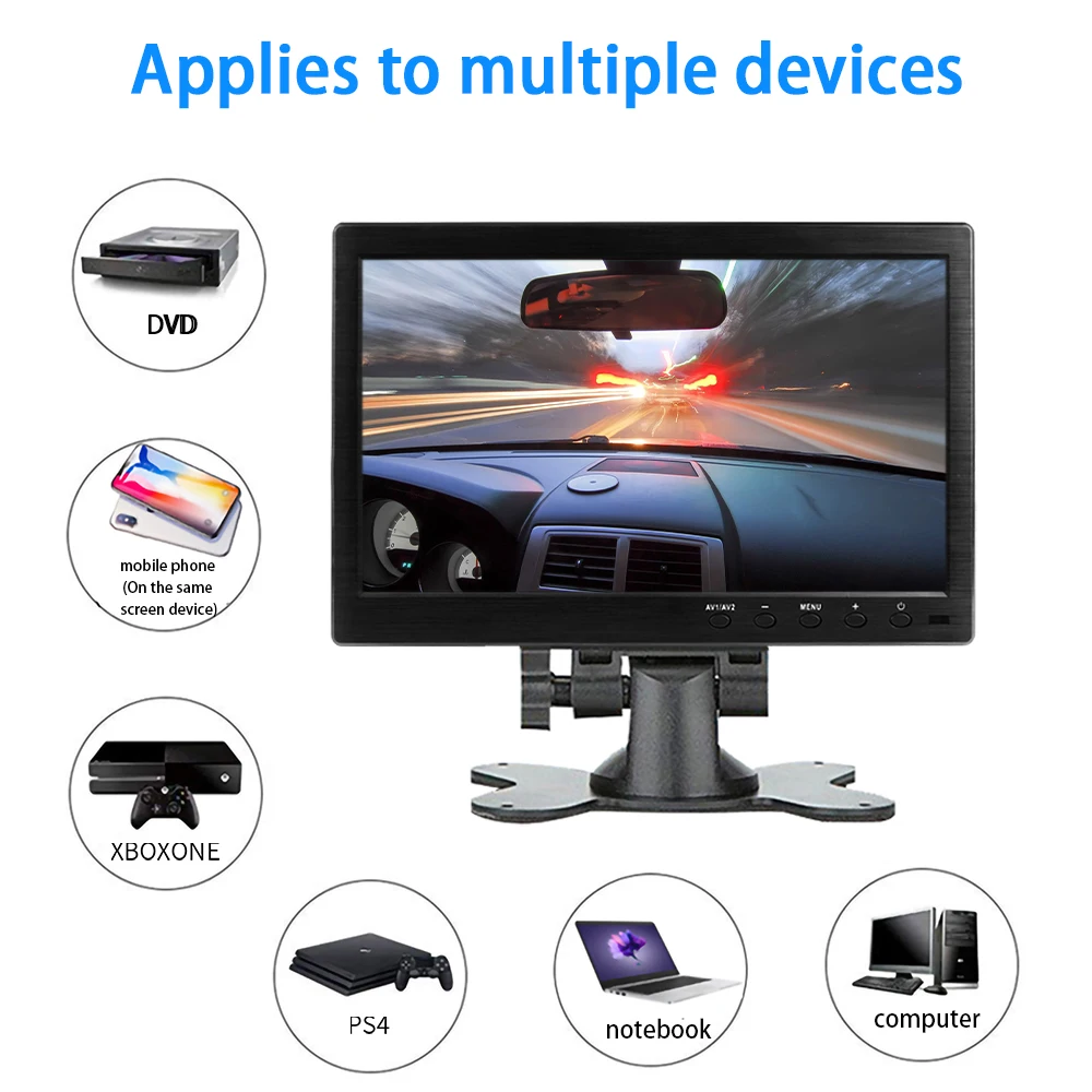 10.1″ pc monitor 1920x1200 Touch Gaming monitor for Raspberry Pi PS3 PS4 XBOX360 System CCTV with VGA HDMI BNC USB LCD display-2