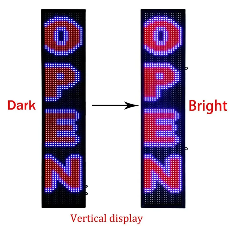 P10 LED Display with WIFI FULL Color Sign Fast Programmable Digital LED Display Use For Storefront Business Window Bar(100x20cm)-2