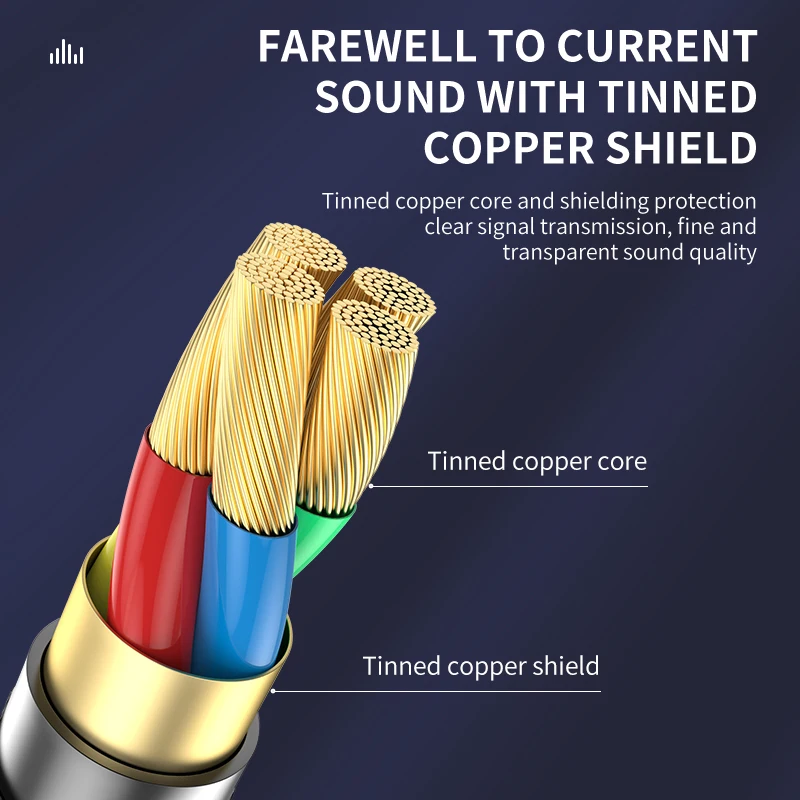 3.5mm to 3.5mm AUX Audio Cable 3.5mm Jack Speaker Cable for JBL Headphones Car Samsung Xiaomi Redmi 5 Plus Oneplus MP3 AUX Cord-4