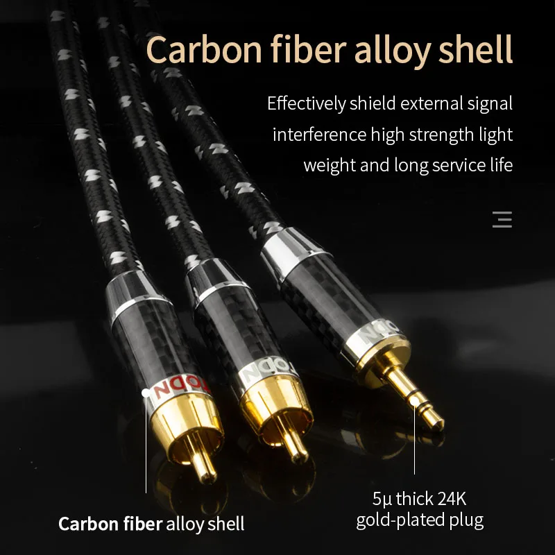 TODN RCA Cable HiFi Stereo 3.5mm to 2RCA Audio Cable AUX RCA Jack 3.5 Y Splitter for Amplifiers Audio Home Theater Cable RCA-5