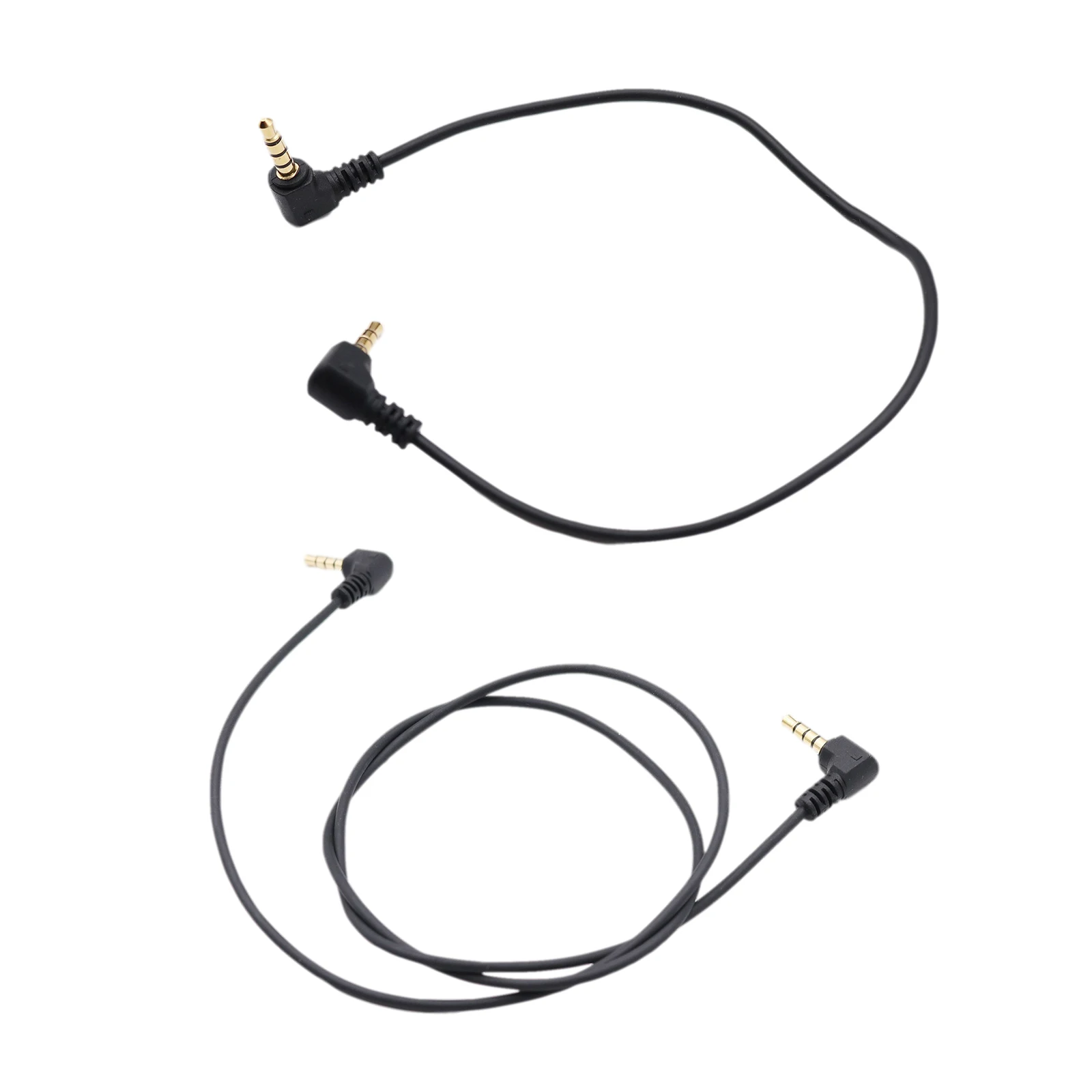 3.5mm TRRS 4 Pole 90° Male Angled to 3.5mm Angled 3 Ring Male Jack Right Angle Audio Converter Adapter Cable Cord Gold-3
