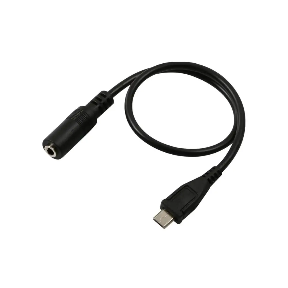 1pc Micro USB Male 5 Pin To 3.5mm Female Jack AUX Audio Sync Headphone Adapter Cable Cord