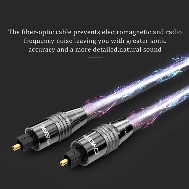 CHOSEAL Optical Digital Audio Cable Home Theater Fiber Optic Toslink Male to Male Speaker Cables For Playstation-3