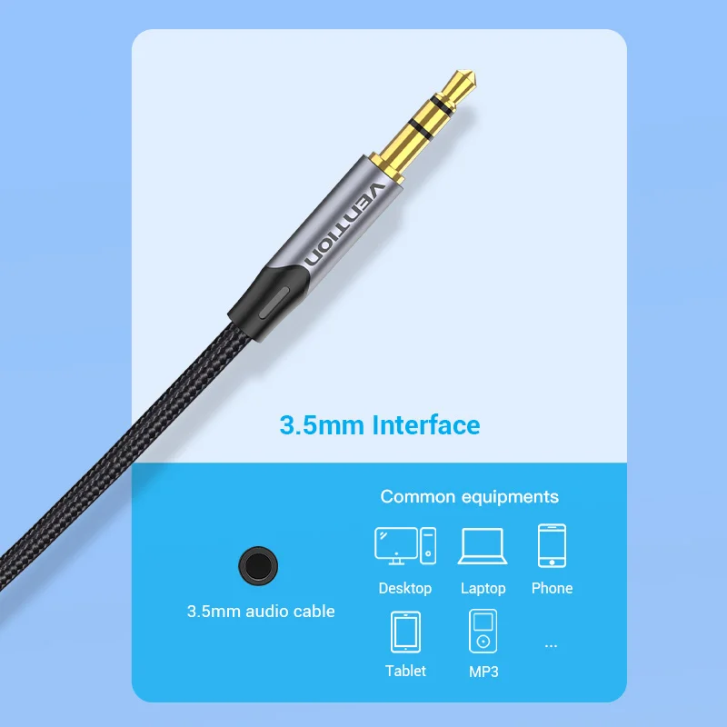 Vention RCA Cable 3.5mm to 2RCA Splitter RCA Jack 3.5 Cable RCA Audio Cable for Smartphone Amplifier Home Theater AUX Cable RCA-6