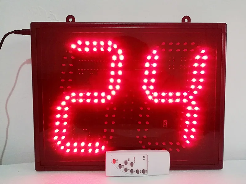 Basketball Game Countdown 8-inch Timer 2-digit Countdown Second Remote Control Pause Start Reset 24 Seconds-2