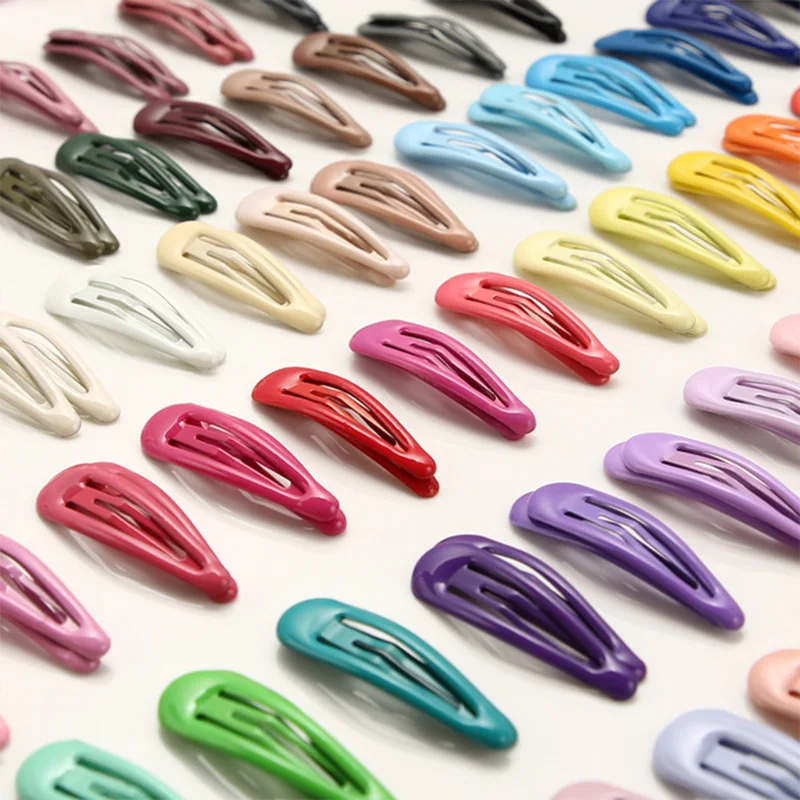 10/20/30/40 New Girls Cute Colorful Waterdrop Shape Hairpins Sweet Hair Clips Kids Barrettes Slid Clip Fashion Hair Accessories-3