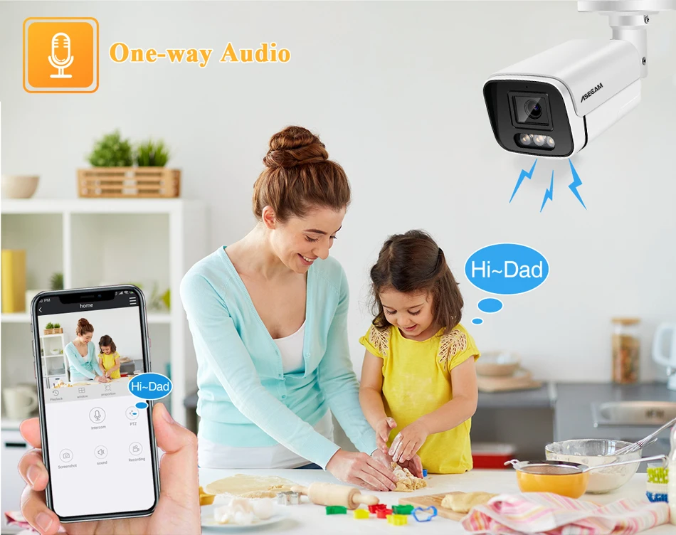 New 4K 8MP IP Camera Audio Outdoor POE H.265 Onvif Metal Bullet CCTV Home 4MP Color Night Vision Security Camera-2