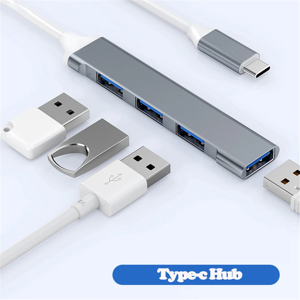USB 3.0 Hub USB Hub 4 Port High Speed Type c Splitter 5Gbps For PC Computer Accessories Multiport HUB 4 USB 3.0 2.0 Ports-4
