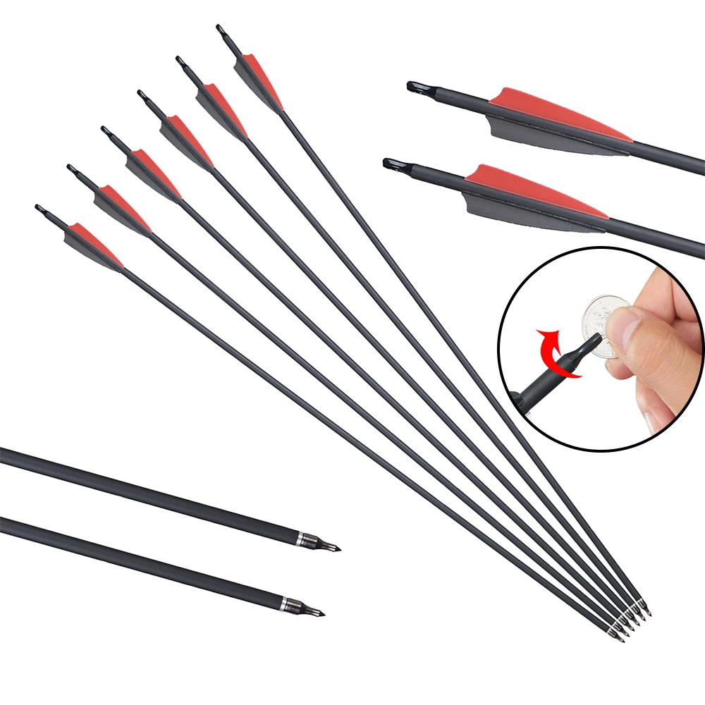 Archery Bow and Arrow 30/40lbs Take-Down Recurve/Straight Bow with 12x Carbon Arrows Shooting Practise Hunting Game Accessories-6