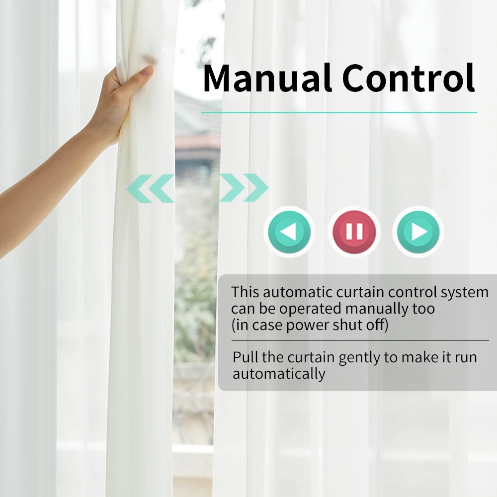 Tuya Smart Wifi/Zigbee Electric Curtain Shutter Motor with RF Remote APP Voice Control for Alexa Google Assistant SmartThings-3