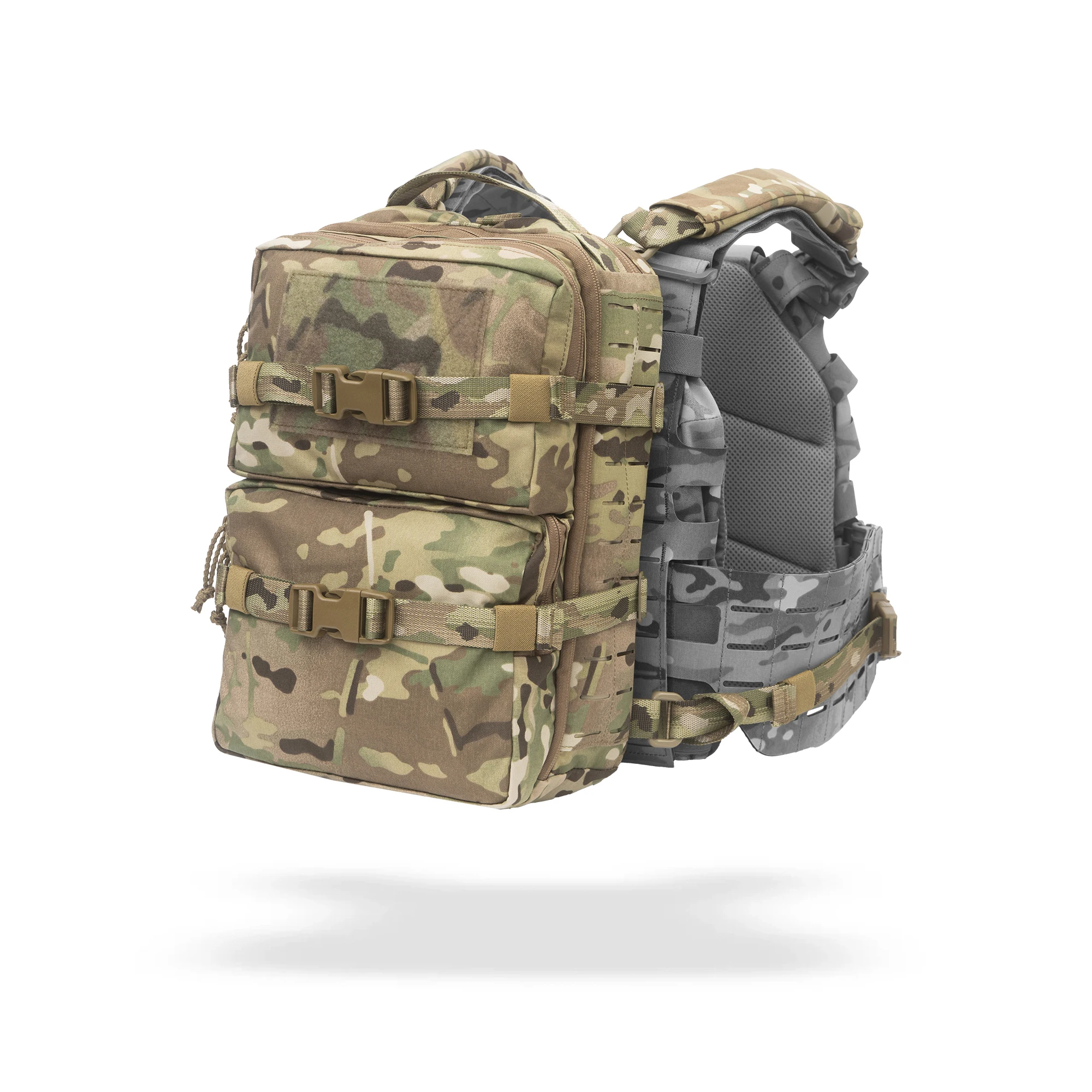 MILITECH Assault Backpack For ARC V2 Plate Carrier Tactical Vest Plate Carrier Pack Compression Special Operation Bag With Vest