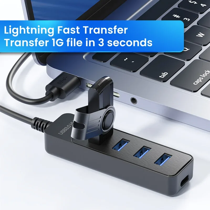 USB 3.0 Power Adapter 4 Port Multi USB Splitter Hub USB Hub 2.0 Type C HUB Multiple Expander High Speed For Computer Accessorie-3