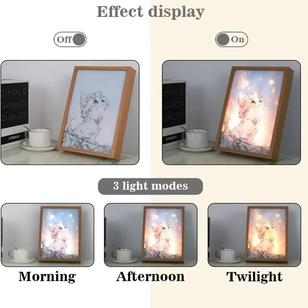 Beautiful City Mount Fuji, Japan Light Painting Photo Frame Led Night Light Wall Lamps Home Decorate Christmas Gifts Moon Lamp-6