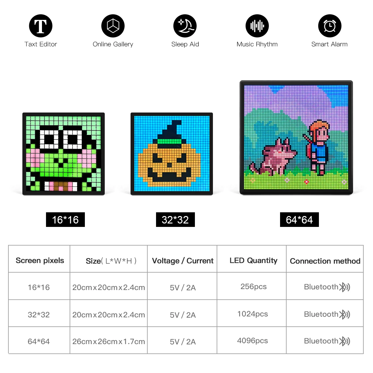 LED RGB Matrix Panel Smart Picture Frame Advertising Light Sign Digital Display Matrix Pixel Screen Bluetooth APP Animation Fun-2
