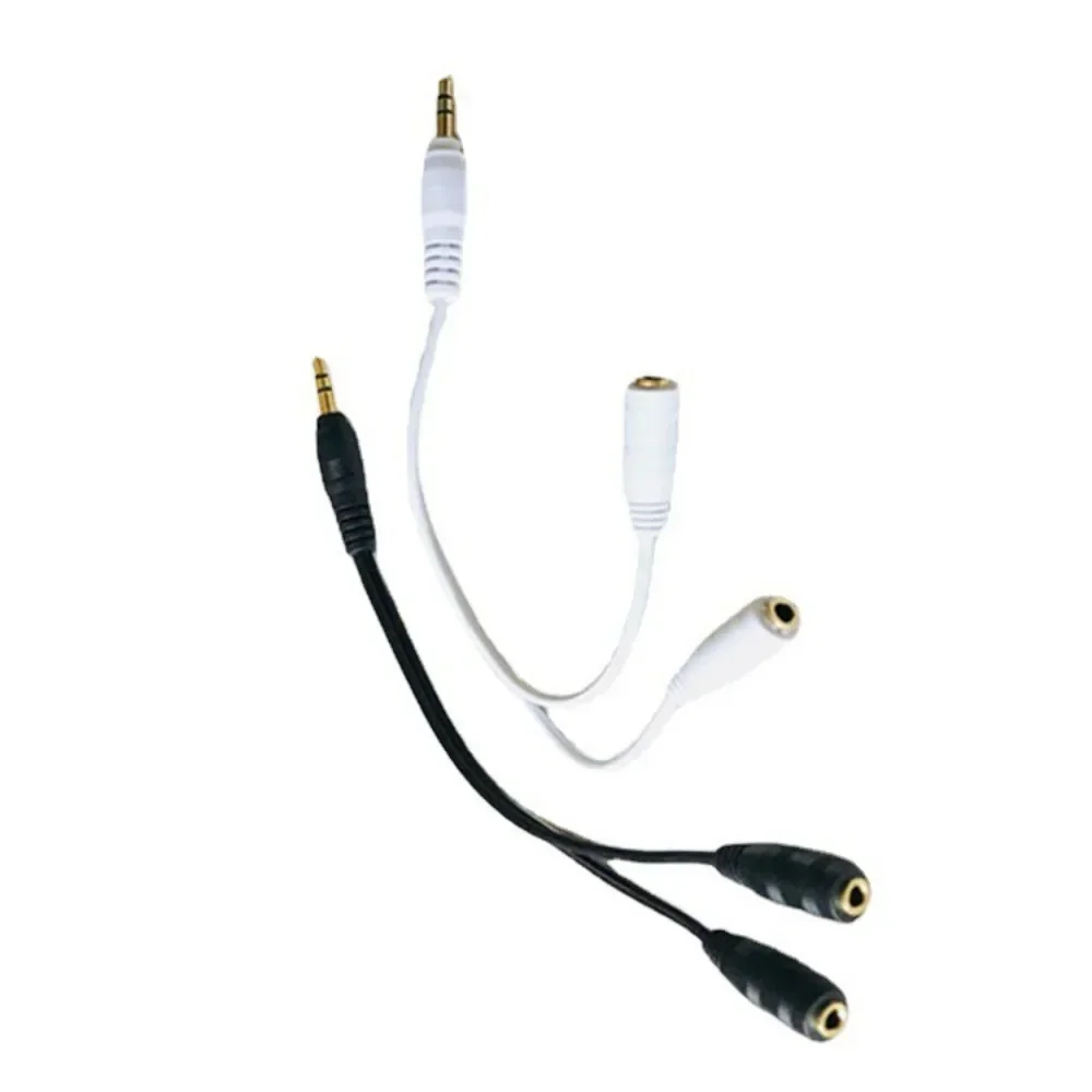 Dual Female Audio Cable Y Splitter Cable 3.5 Mm 1 Male To 2 for Earphone Headset Headphone MP3 MP4 Stereo Plug Adapter Jack-4