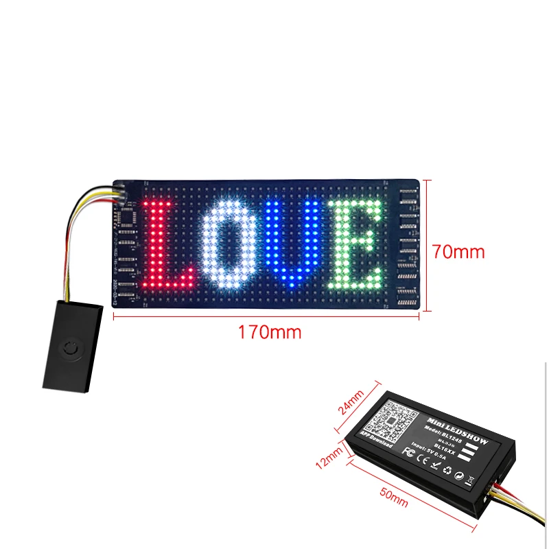Mini Flexible LED Display Screen, T shirts Hats Insert Programmable Luminous LED Sheets, Light Up  Moving Messages LED Screen-4