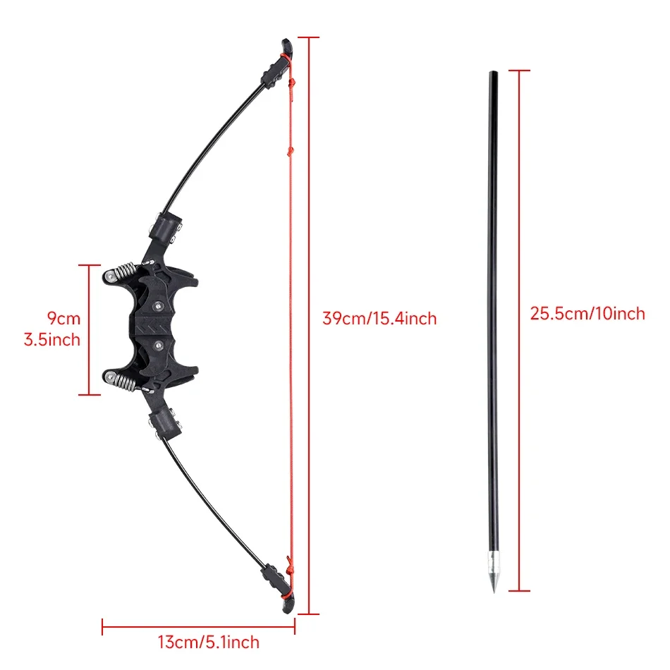 20 LBS Mini Recurve Bow Arrow steel ball Composite Bow Foldable Spring Bow Indoor and Outdoor Competitive Shooting Sports Packag-4