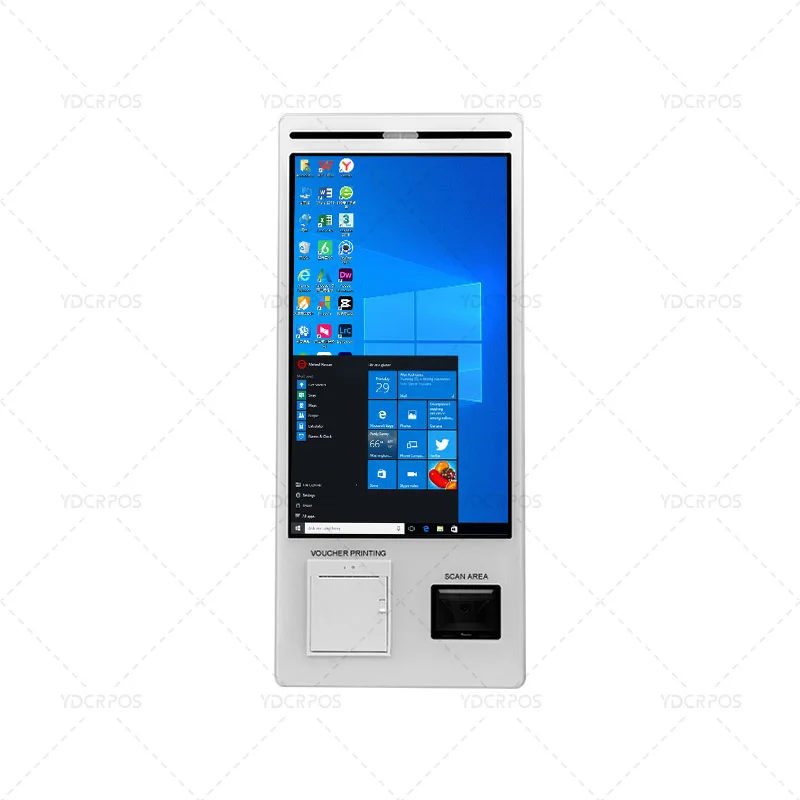 21.5 22 inch Self Service Order Payment Touch Screen Kiosk Self Pay Vending Machine Barcode Scanner Kiosk for Store / Restaurant-5
