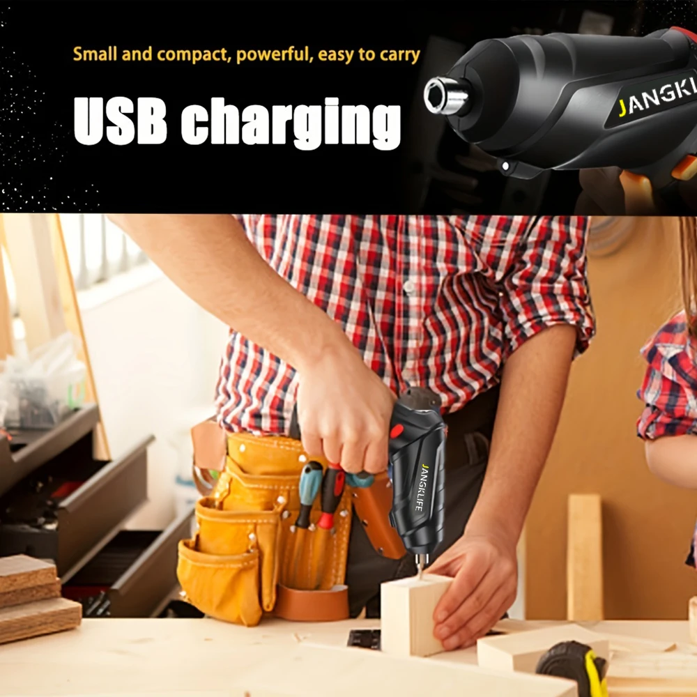JANGKLIFE Precise Operation Power Electric Screwdriver Industrial Grade Durability  Min Electric Drill Home Office DIY Tools-6