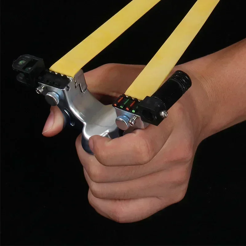 Laser Pointing Slingsshot 10 Style Precision Aiming Slingshot High Precision Sling Outdoor Hunting Shooting Accessories Caza-6