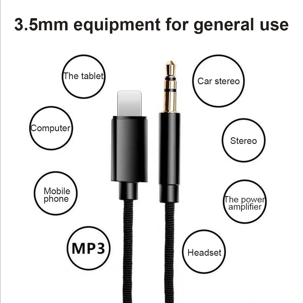 USB Type C to 3.5 MM Jack AUX Cable DAC Type-C Audio Kabel for Car Speaker Headphone Tipo C Auxiliary Adapter Cabo 0.5M 1M 1.5M-4