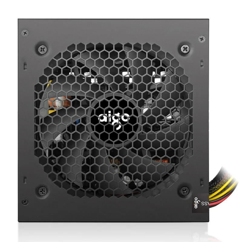 Aigo AK 500W PC PSU Power Supply Unit Black Gaming Quiet 120mm RGB Fan 24pin 12V ATX Desktop Computer Power Supply for BTC-6