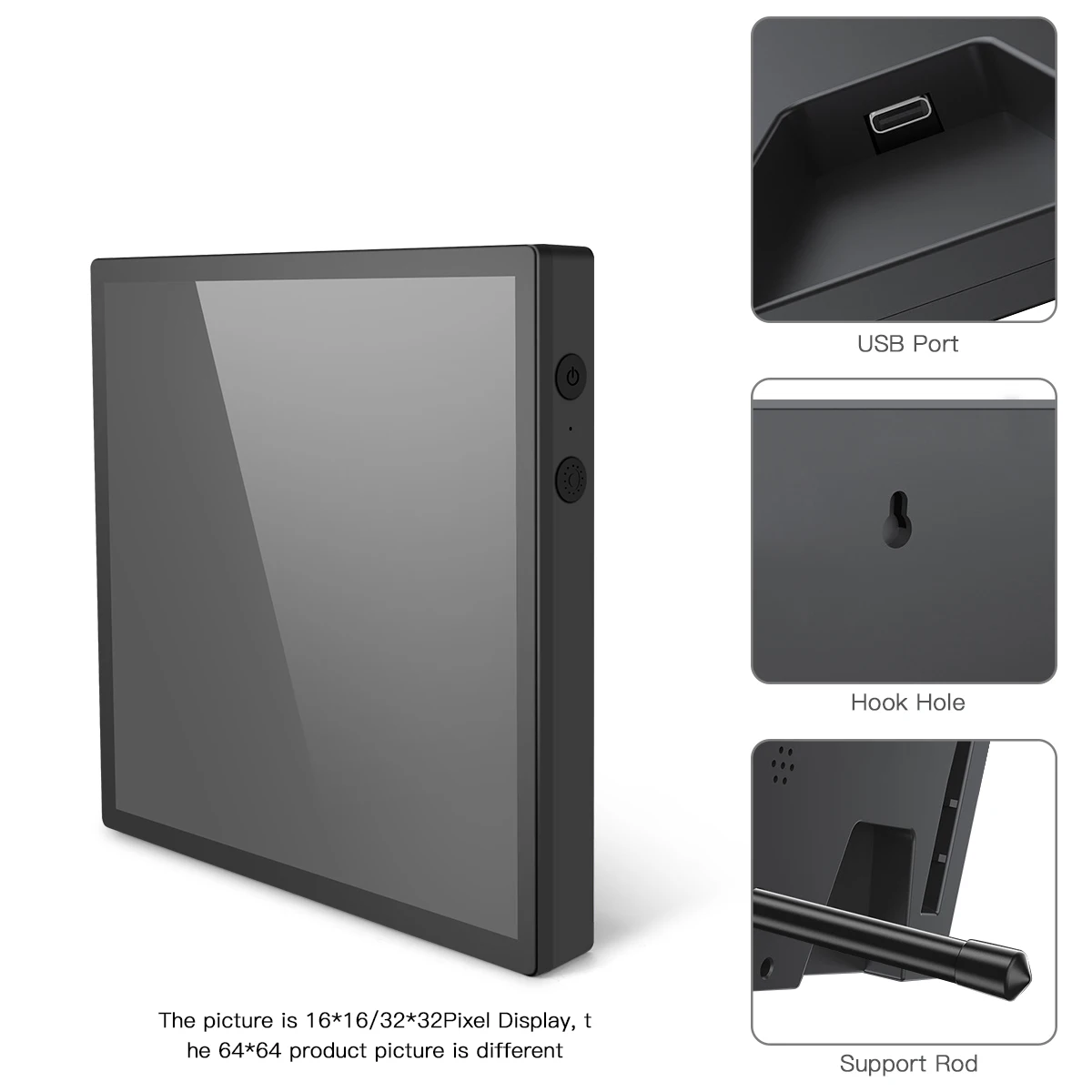 LED RGB Matrix Panel Smart Picture Frame Advertising Light Sign Digital Display Matrix Pixel Screen Bluetooth APP Animation Fun-4