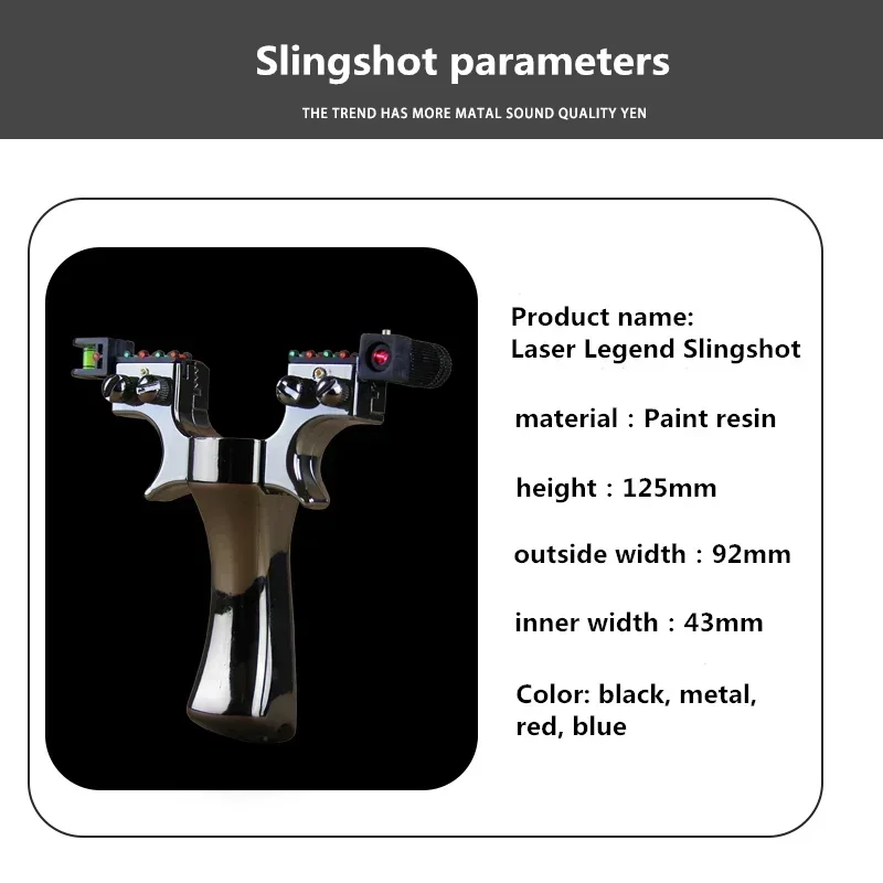 Double Screw Laser Slingsshot with 4-Colors Quick Press Slingshot Outdoor Hunting Steel Ball Shooting Fish Dart Fishing Package-6