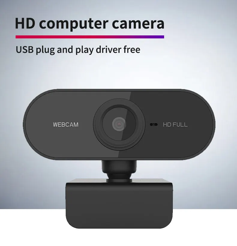 1080P Full HD Computer Network Camera with Microphone USB Plug PC Mac Laptop Desktop Live Video Call Work Mini Camera-6