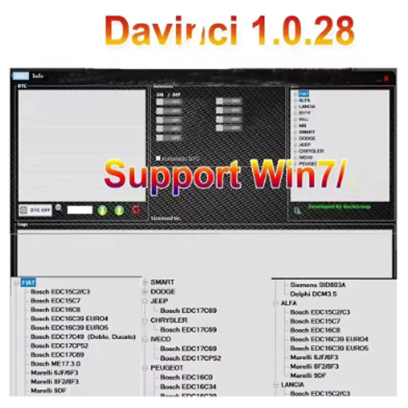 2025 Davincie 1.0.28 pro ECU Automotive Diagnostic Software Compatible with Windows 7 Supports KESS/KTAG for Programming-3