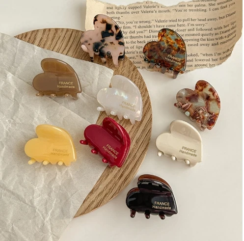 2023 New Women Hair Claw Small 3.5cm Acetate Hair Clips Elegant Colorful Hollow Out Claw Clip Girls Hair Accessories Hairclip-4
