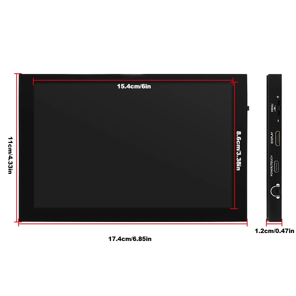 7 Inch IPS Display Screen HDMI-Compatible HD 1024x600 Touch Screen PC Display Capacitive Touch Monitor for Raspberry Pi Windows-6