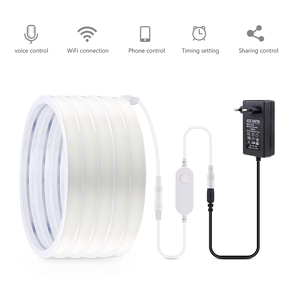 10M Tuya Smart WiFi COB Neon LED Strip Light 320leds/M Silica Gel Tube LED Lights Tape Bedroom Wall Kitchen Cabinet Backlighting-2