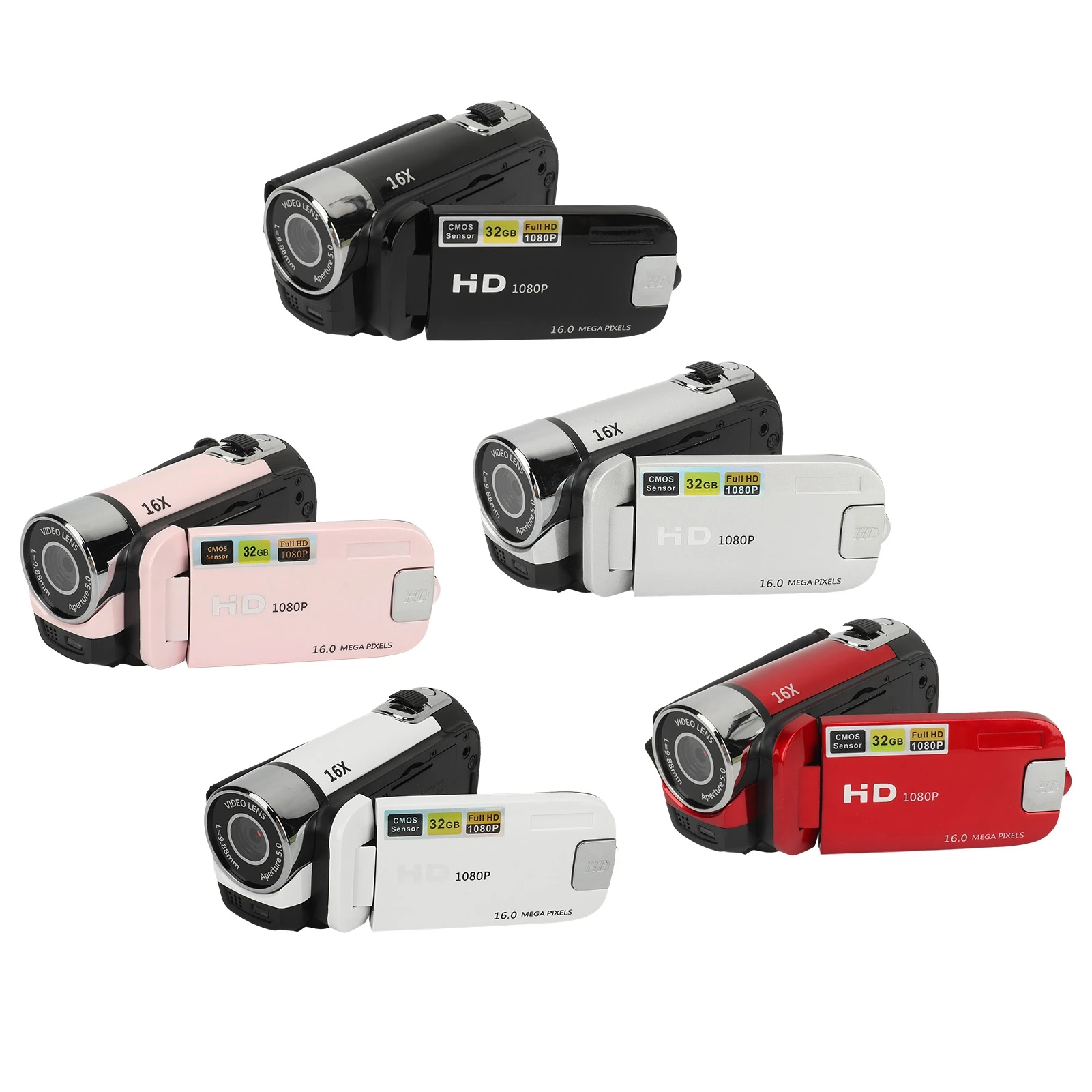D90 1080P 16MP Digital Camera 2.4 Inch Rotatable Screen Camcorder 16X Zoom HD Video Recorder with Fill Light HD Video Camcorder-6