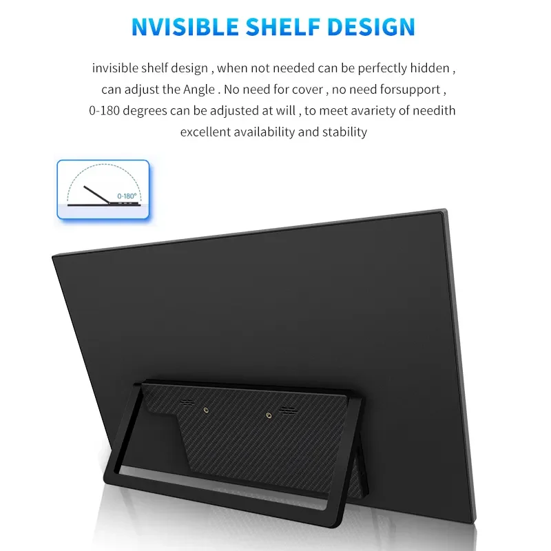 HGFRTEE 18.5inch Portable Monitor ADS-IPS 100Hz RGB100% Extended Display Laptop Second Screen With VESA Hole&Stand-5