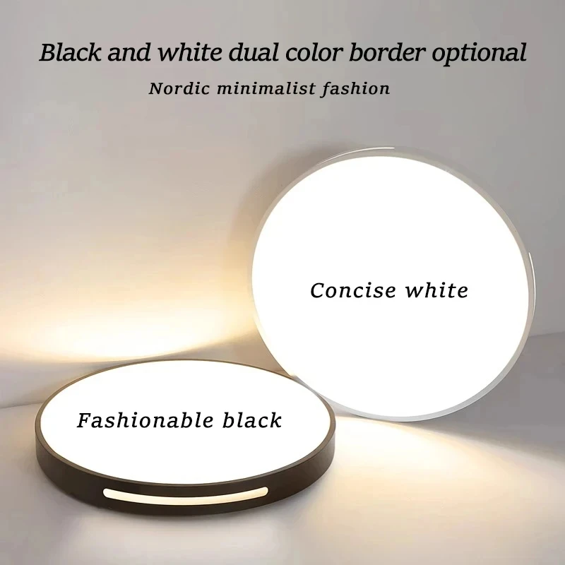 Modern Ceiling Lamp Living Room Bedroom LED Ceiling Light with Remote Control Dimmable Ultrathin Black White Square Round Light-5