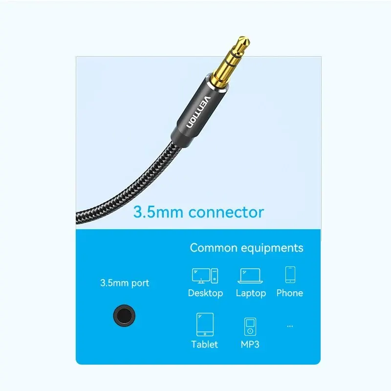 Vention RCA Cable 3.5mm to 2RCA Splitter RCA Jack 3.5 Cable RCA Audio Cable for Smartphone Amplifier Home Theater AUX Cable RCA-5
