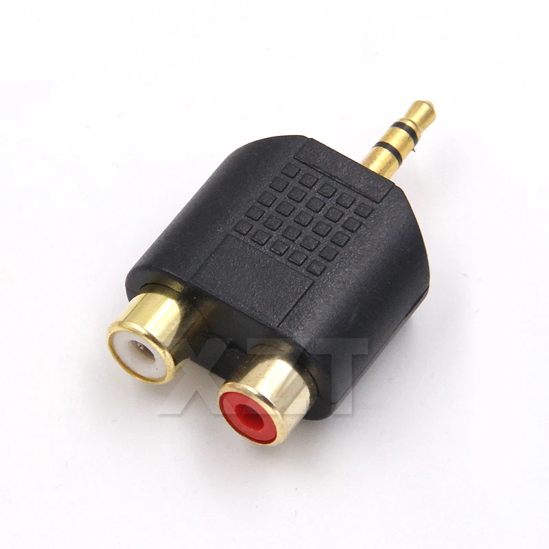 3.5mm Stereo Male To 2 RCA Female Adapter Gold Plated Male Jack To 2 RCA Female Splitter Connector For Computer Speaker Earphone-3