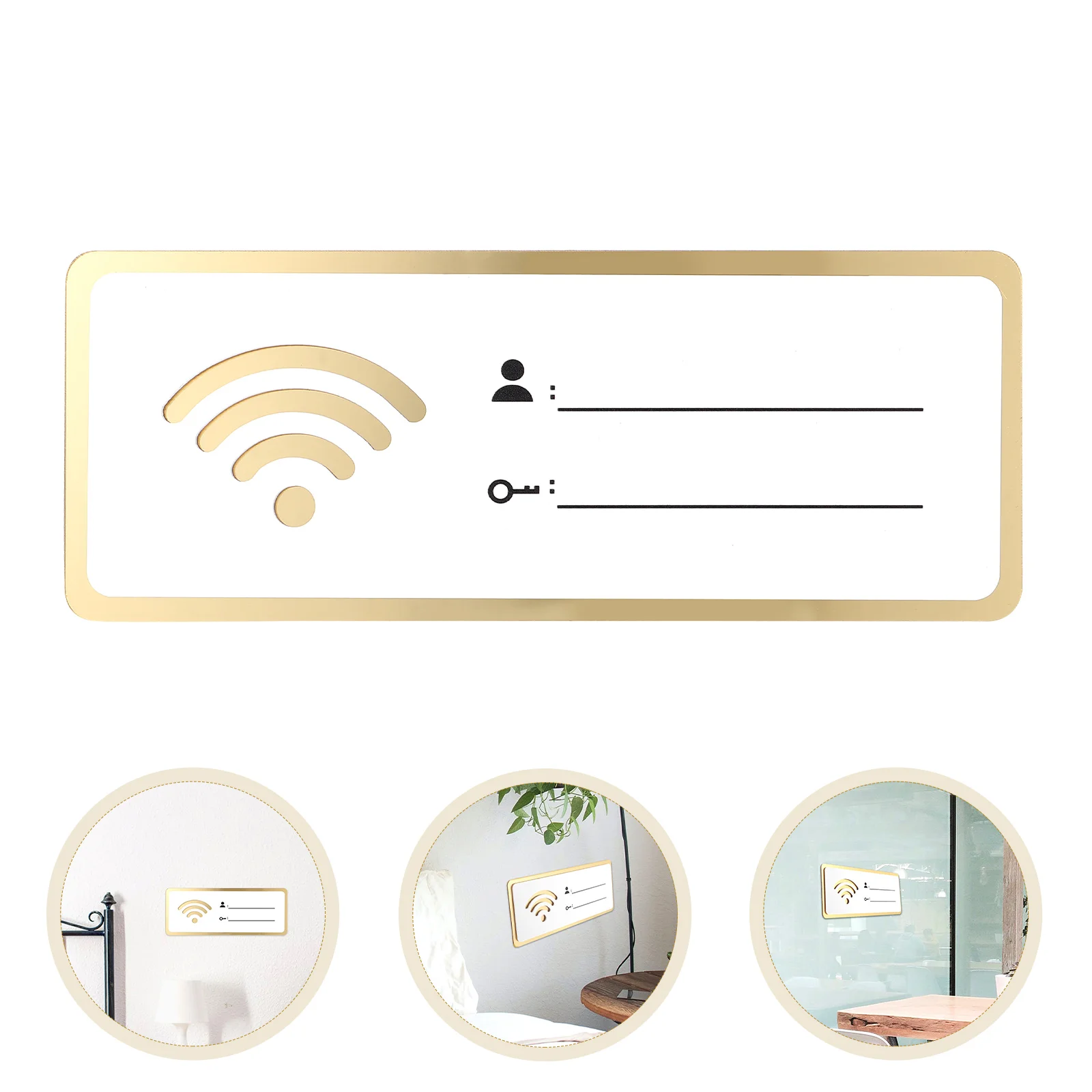 1Pc Wifi Password Sign Acrylic Material Wireless Network Coverage Signage Restroom Plaque Home Hotel Display Guest Information